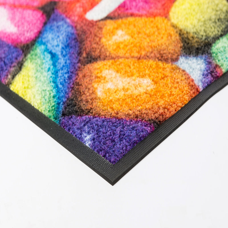 Fußmatte mit grellen Farben