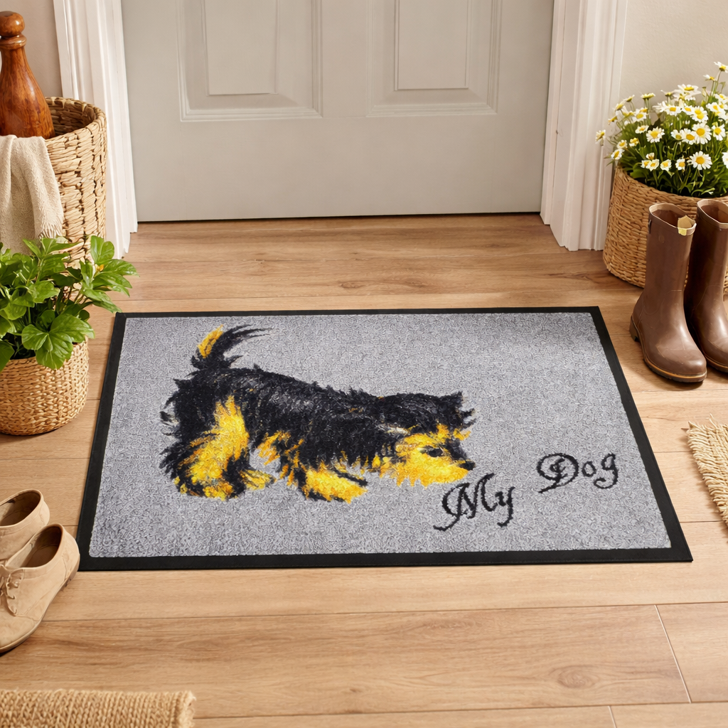 Schmutzfangmatte Terrier mit Wunschname