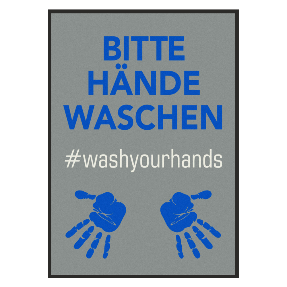 Schmutzfangmatte "Bitte Hände waschen" Wash your Hands