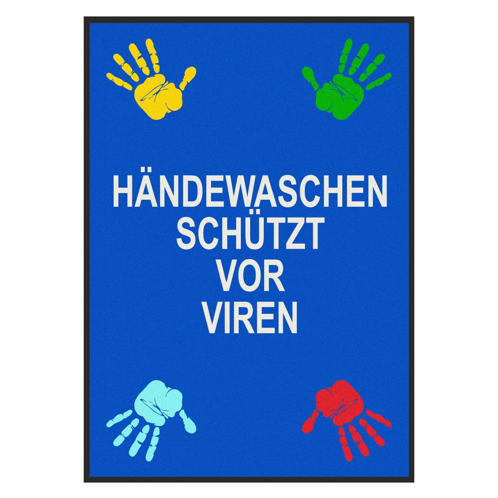 Schmutzfangmatte "Hände waschen schützt vor Viren"
