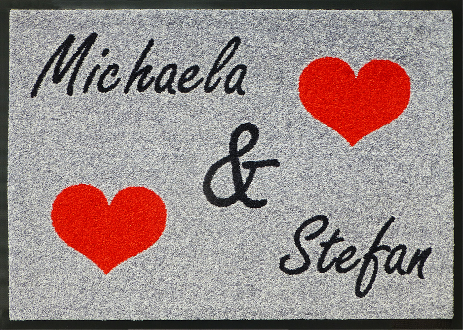 Schmutzfangmatte Love mit Wunschnamen