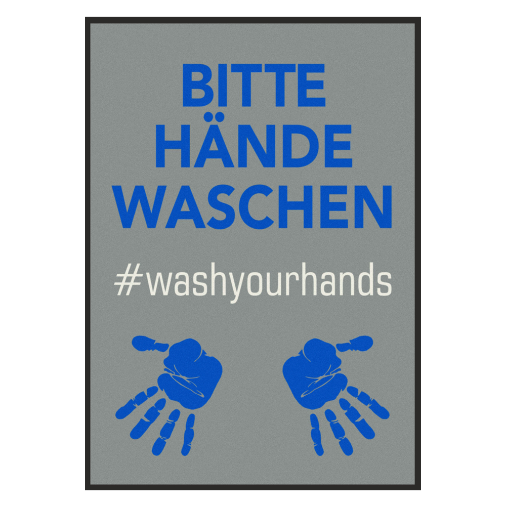 Schmutzfangmatte "Bitte Hände waschen" Wash your Hands 